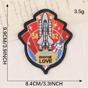 9 Parches Bordados 3D de Astronauta Personalizados, Adhesivos o Parches Tácticos de Tela Tejida para Gorra - Product Image 5