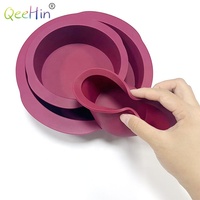 Moule à gâteau d'anniversaire en silicone à démoulage facile, moule à gâteau rond en silicone de 6 pouces pour micro-ondes, moules de cuisson pour gâteaux