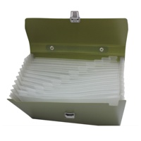 Porte-documents scolaire A4 imperméable à 24 poches en matériau PP avec fermeture élastique pour documents