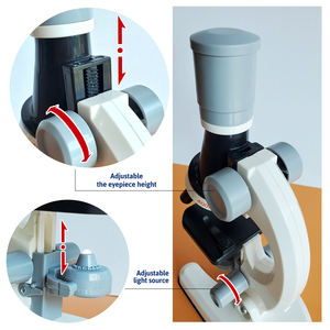 耐久性のあるプラスチックで作られた子供のための1000x学生生物実験室玩具顕微鏡教育楽しい実験キット - Product Image 5