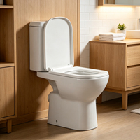 WC en céramique deux pièces, articles sanitaires de Foshan, toilettes chinoises à chasse d'eau
