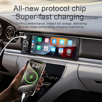 Reproductor MP5 para Auto SEMAITU de 6.36 Pulgadas con Pantalla Táctil IPS 1 Din, CarPlay Inalámbrico, Android Auto, Radio FM, Compatible con Carga Rápida