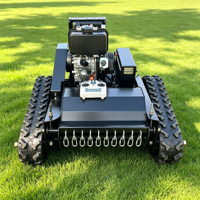 Tondeuse robot chenillée télécommandée à moteur diesel 550 mm, coupe-herbe monocylindre 4 temps avec fonction mulchage, certifiée CE EPA