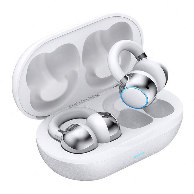Ear Clip Earbuds With Bone Conduction Technology Enc Noise Reduction And Hifi Sound Quality For Music And Calls
