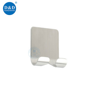 Crochet adhésif mural en acier inoxydable 304 brossé pour serviettes, manteaux et accessoires de porte - Product Image 1