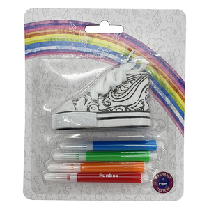 Fabricante al por mayor lienzo 3D zapato llavero DIY colorante llavero 3D llavero dibujos animados llavero - Product Image 3