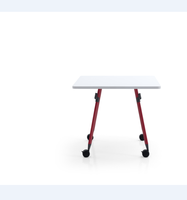 Bureau d'entraînement mobile, table de travail scolaire roulante avec panneaux latéraux suspendus