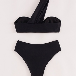 Bikini de Lujo Personalizado de Alta Costura, Spandex/Poliéster de Secado Rápido, con Tirante Único, Sujetador Push-Up y Tanga, Traje de Baño para Mujer - Product Image 1