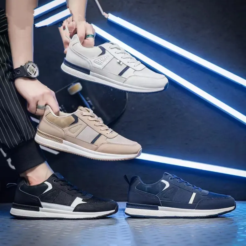 Yeni tasarım kaliteli erkekler yürüyüş ayakkabısı dantel up erkekler için rahat ayakkabılar rahat Sneakers