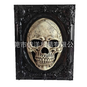 Colgante con marco de fotos de calavera de Halloween, accesorio decorativo de plástico para decoración de fiestas - Product Image 4
