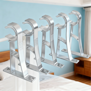 Современные одинарные алюминиевые кронштейны для карнизов с простой установкой, экологичным дизайном и регулируемой длиной - Product Image 4