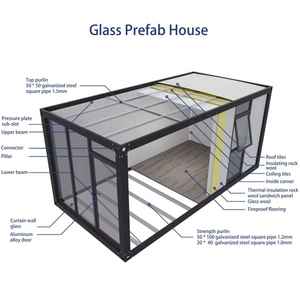 40ft 20FT 10FT แบบพกพาที่สามารถถอดออกได้หรูหราบ้านห้องนั่งเล่นทันสมัยห้องนอนอพาร์ทเมนต์อาคารสำนักงานสำเร็จรูปแบน - Product Image 5