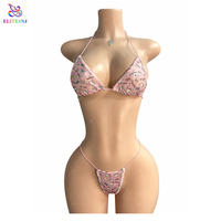 ELITES Ropa de Actuación para Chicas con Diamantes Grandes de Calidad Superior Bikini Sexy Ropa de Baile Exótico