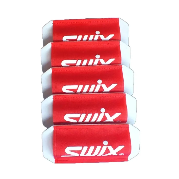 Verkaufen Sie gut bedruckte rote Stoff Cross Country Racing Nordic Ski Strap Custom Ski Set