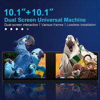 Radio para Auto con Pantalla Táctil Dual de 21.6 Pulgadas, Android 13, Pantalla Dividida, Asistencia de Reversa, GPS Integrado, TV, Soporte para Tablero, Universal para Autos