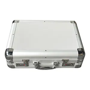 Custom cheap aluminum silver briefcase with foam