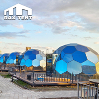 Nouveau tout verre Igloo géodésique dôme tente de luxe modulaire Glamping hôtel 100% étanche et ignifuge