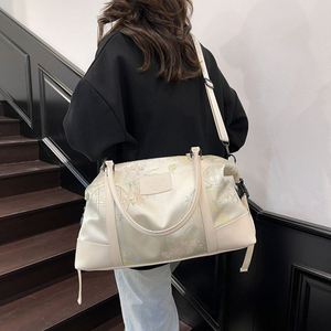 Chinese Style Flower Pattern Tote Travel Bags Multi Functional Luggage Storage Bag for Outdoor Travel Sports Business - Product Image 6