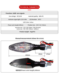 Đèn báo rẽ đèn <span class=keywords><strong>LED</strong></span> đèn báo màu hổ phách bóng đèn đuôi trước xe máy 12V đèn nhấp nháy chống nước phụ kiện đèn - Product Image 3