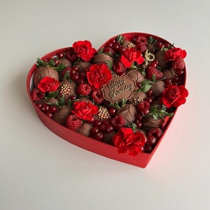 Boîte-cadeau en carton en forme de cœur pour emballage alimentaire, chocolat, bonbons à la fraise, friandises sucrées - Product Image 2