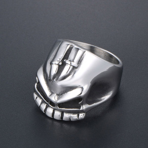 Skull <b>Titanium</b> Steel <b>Ring</b> Men's Fashion Accessory Party Jewelry SA854 - Product Image 3