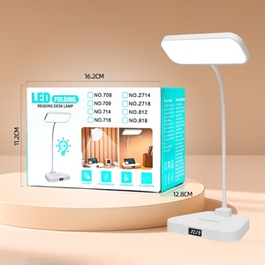 Lámpara de Lectura para Estudiantes, Lámpara de Escritorio Recargable con Reloj, Protección para los Ojos, para Sala de Estar, Dormitorio, Estudio - Product Image 6