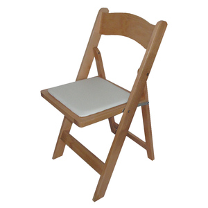 Silla plegable de madera blanca para eventos de boda, silla para decoración, venta al por mayor - Product Image 1