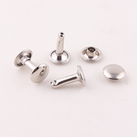 Rivets à double capuchon de sangle de sac à main en métal de 9x12mm pour l'attache de lanière de vêtements