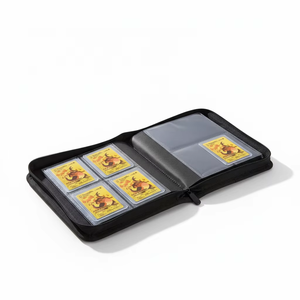 <span class=keywords><strong>Classeur</strong></span> de cartes à collectionner haut de gamme bleu imperméable personnalisé à 4 pochettes pour le rangement de cartes TCG - Product Image 2