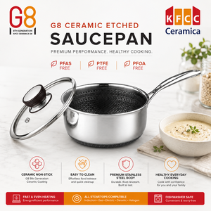 Marmite à soupe en céramique nid d'abeille antiadhésive KFCC G8 sans PFAS, PTFE, PFOA, <span class=keywords><strong>compatible</strong></span> induction, fournisseur en gros - Product Image 1