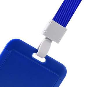 NOVISON PS <b>Lanyard</b> with Logo Customized Plastic Hook Eco-Friend Woven ID Badge Holder - Product Image 3