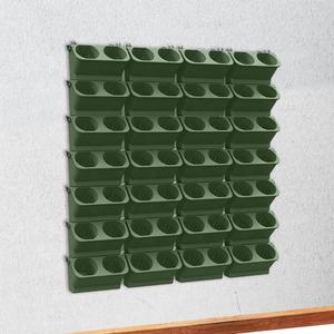 กระถางปลูกต้นไม้ติดผนังสีเขียว กระถางปลูกต้นไม้แนวตั้ง กระถางพลาสติกแขวนผนัง - Product Image 6