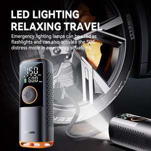 Compresseur d'air pour pneus de voiture rechargeable 6000 mAh avec affichage LED et arrêt automatique - Product Image 3