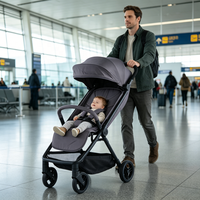 Poussette pliable et inclinable format cabine pour enfants, nourrissons et tout-petits, landau de voyage 3 en 1 pour nouveau-nés