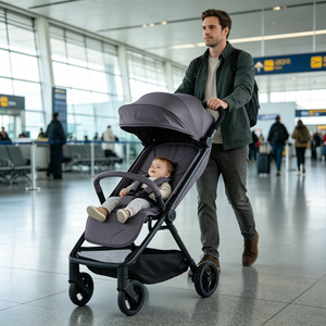 Carrito de Paseo Plegable Reclinable de Tamaño Cabina para Niños, Bebés y Recién Nacidos, Cochecito 3 en 1, Silla de Paseo de Viaje - Product Image 1