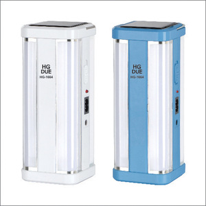 Hg Có Thể Sạc Lại Năng Lượng Mặt Trời Di Động Đèn 4 Mặt LED Chiếu Sáng Khẩn Cấp Pin <span class=keywords><strong>Lithium</strong></span> Powered Cắm Trại Ngoài Trời Ánh Sáng - Product Image 1