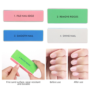 OEM ODM Sandpaper Strip Soft Square 4 Side Mini Manicure Rub Finger Salon Polish Sponge File Buffer Art Block <strong>Nail</strong> <strong>Tools</strong> Sanding - Product Image 3