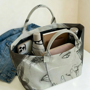 Sac à main tendance en PVC transparent imperméable, grande capacité, pour le quotidien, sac à bandoulière, sac de maman - Product Image 3