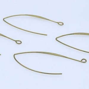 Ganchos de cobre en forma de U para la fabricación de pendientes, accesorios de joyería DIY, bases en forma de gota. - Product Image 3