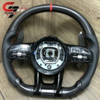Volant de course en fibre de carbone LED pour Mercedes-Benz AMG C63 GT C43 C63 W221 S63 W205 W204 W213 2020+