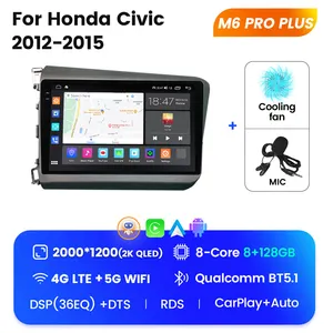 MEKEDE Mikrofon Stereo Mobil Audio Mobil Universal untuk Honda Civic 2012-2015 Audio Mobil Android