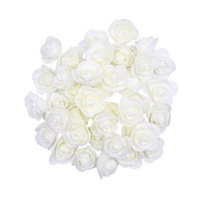 Nouvelles Roses en Mousse de 3,5 cm et Fleurs Artificielles pour Décoration de Boîtes à Bonbons de Mariage, Accessoires pour Remise de Diplôme, Têtes de Roses en Mousse PE