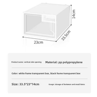 Boîte de rangement à chaussures empilable en plastique pour placard, organisateur pliable pour baskets, conteneur de rangement pour chaussures