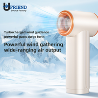 Mini ventilateur portable haute vitesse 20000 tr/min Ventilateur portable à 5 vitesses avec batterie 2000mAh