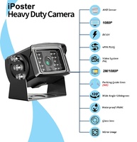 Écran IPS 10,1 pouces, DVR AHD, moniteur quadruple, 12-36V, caméra de recul AHD, caméra de vision arrière étanche, kit de vision nocturne pour camion, camping-car