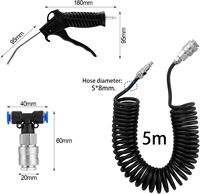 Pistolet à air comprimé robuste pour la vente en gros avec tuyau en PU, pistolet de nettoyage de poussière pour camions, dépoussiéreur industriel avec connecteur