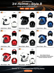DOT <b>Open</b> Face Motorcycle Helmet Quick Release Riding Helmet Dual Visor Flip <b>Up</b> Commute Helmet Unisex Casco De moto - Product Image 6