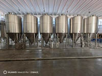 Cuve de Fermentation d'Alcool Sanitaire en Acier Inoxydable SUS304 Pressurisée 1500L 3000L, Récipient Sous Pression Contrôlé par PLC pour Microbrasserie