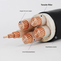 Cable de Bajo Voltaje YaLi 0.6/1kV WDZC-YJY de 2 Núcleos, Conductor de Aluminio, Aislamiento XLPE, Revestimiento de PVC, Clasificación IP68, para Uso Industrial y en Edificios