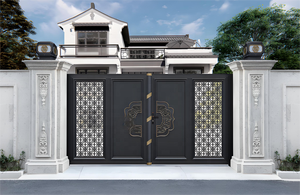 <span class=keywords><strong>Portail</strong></span> <span class=keywords><strong>Coulissant</strong></span> Moderne en Alliage d'Aluminium Écologique Thermolaqué Anti-Rouille Prix Usine pour Villas, Hôtels, Jardins - Garantie 5 Ans - Product Image 3